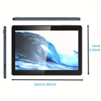 Tableta QDDQ Android 15 con teclado, 256 GB de almacenamiento, 26 (6+20) GB de RAM, expansión SD de 1 TB (sin tarjeta SD), tableta 2 en 1, tableta de 10.1 pulgadas con funda, ratón, lápiz óptico, IPS de 1280x800, inalámbrica 2.4G/5G, tableta WIFI, Tipo-C