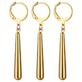 Juego de 3 Pendientes Zoro para Hombres y Mujeres: Aros de Acero Inoxidable - Roronoa Cosplay Anime
