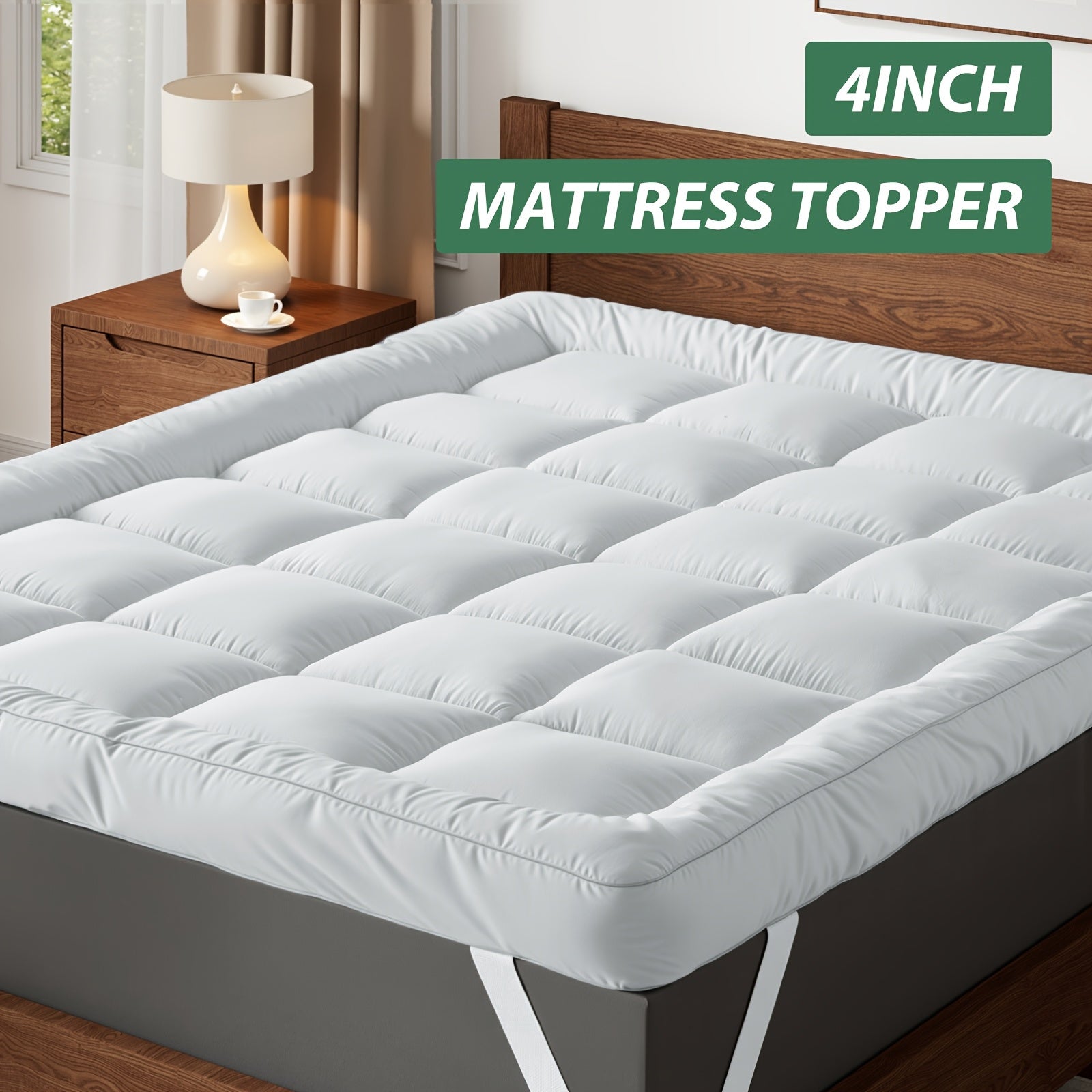 Cubrecolchón Mr.Tree de 10 CM, Ultra Suave y Transpirable para un Comodidad de Sueño Durante Todo el Año, Fácil de Cuidar, Lavable a Máquina, Accesorio de Ropa de Cama Hipoalergénico