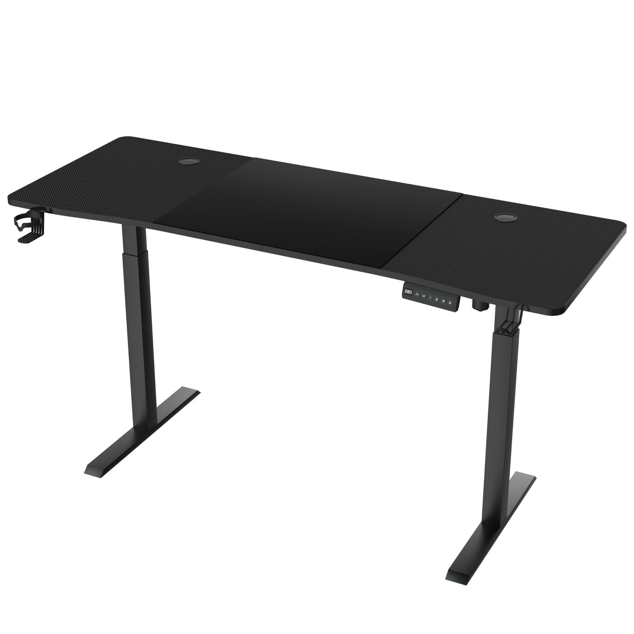 Escritorio Elevable Ajustable en Altura 120/140/160Cm X 60Cm con Función de Memoria, Puerto Tipo-C, Portavasos y Gancho para Auriculares, para Oficina en Casa/Gaming, Escritorio Elevable Eléctrico, Escritorio para Computadora de Oficina/Gaming para Hogar/