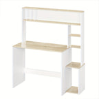 1pc Escritorio, Escritorio de Computadora con Estante, 5 Estanterías, Mesa de Trabajo, Mesa para Juegos con Almacenamiento, Adecuado para Hogar u Oficina o Sala