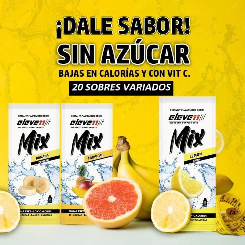 BEBIDAS MIX de ELEVEN FIT, 20 Sobres de Sabores Variados SIN AZÚCAR, Bebidas Instantáneas, 9g x 20 Sobres