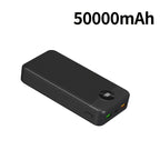 Baterías externas | Banco de energía portátil con gran capacidad de 50000mAh, pantalla LED para nivelación del batería, textura mate, carga