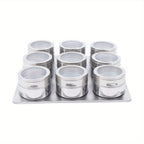9 piezas de caja de almacenamiento magnética para escritorio de salón, recipiente de acero inoxidable para accesorios de uñas, caja de almacenamiento montada en la pared