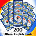 Cartas de Pokémon: Lote auténtico de 200 cartas de juego de Pokémon TCG en idioma inglés