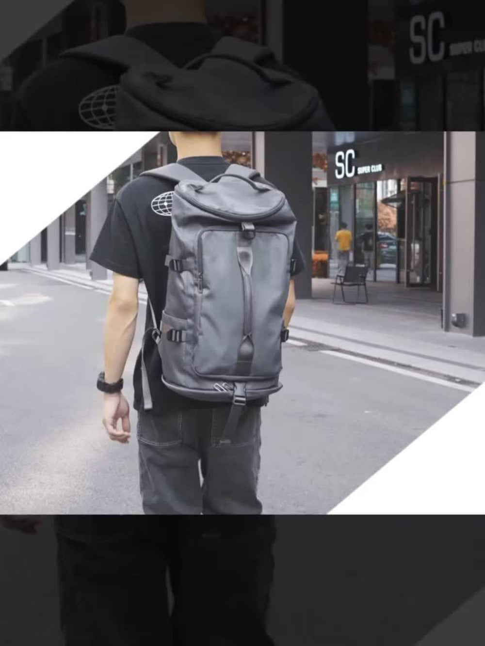 Mochila Deportiva para Hombre, Compartimento Independiente para Zapatos, Bolsa Interior con Separación Seca y Húmeda, Senderismo, Ciclismo, Deportes al Aire Libre, Baloncesto, Mochila de Fútbol, Mochila de Viaje de Gran Capacidad