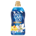 Paquete de 4 suavizantes de tela Vernel de aromaterapia para 4*60 lavados (Maldivas-Delicado, Lirio Irresistible, Té Blanco/Té) - Paquete de 4 suavizantes de tela Vernel de aromaterapia Cielo Azul para 4*55 lavados - Paquete de 4 suavizantes de tela Verne