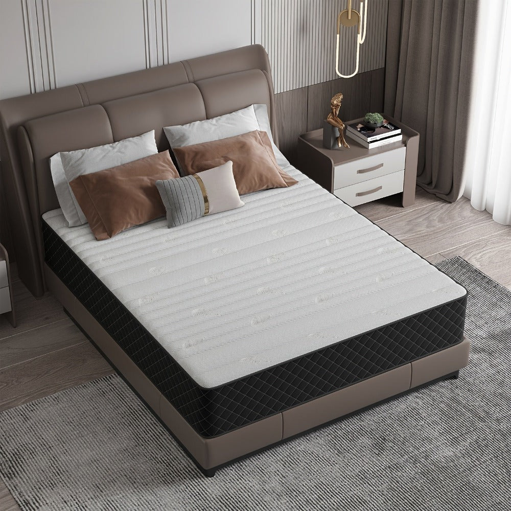 Colchón 140 x 200 cm - Dureza H3, colchón híbrido de muelles ensacados y espuma viscoelástica en caja para soporte máximo y alivio de presión, colchón de cama