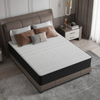 Colchón 140 x 200 cm - Dureza H3, colchón híbrido de muelles ensacados y espuma viscoelástica en caja para soporte máximo y alivio de presión, colchón de cama