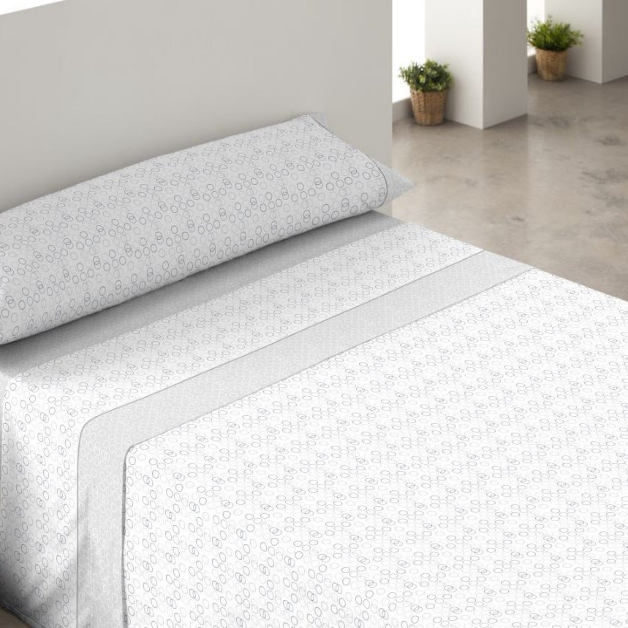 Juego de cama de 3/4 piezas apto para todas las estaciones, que incluye una sábana, una sábana ajustable y fundas de almohada. Medidas: 90 cm, 105 cm, 135 cm, 150 cm y 180 cm