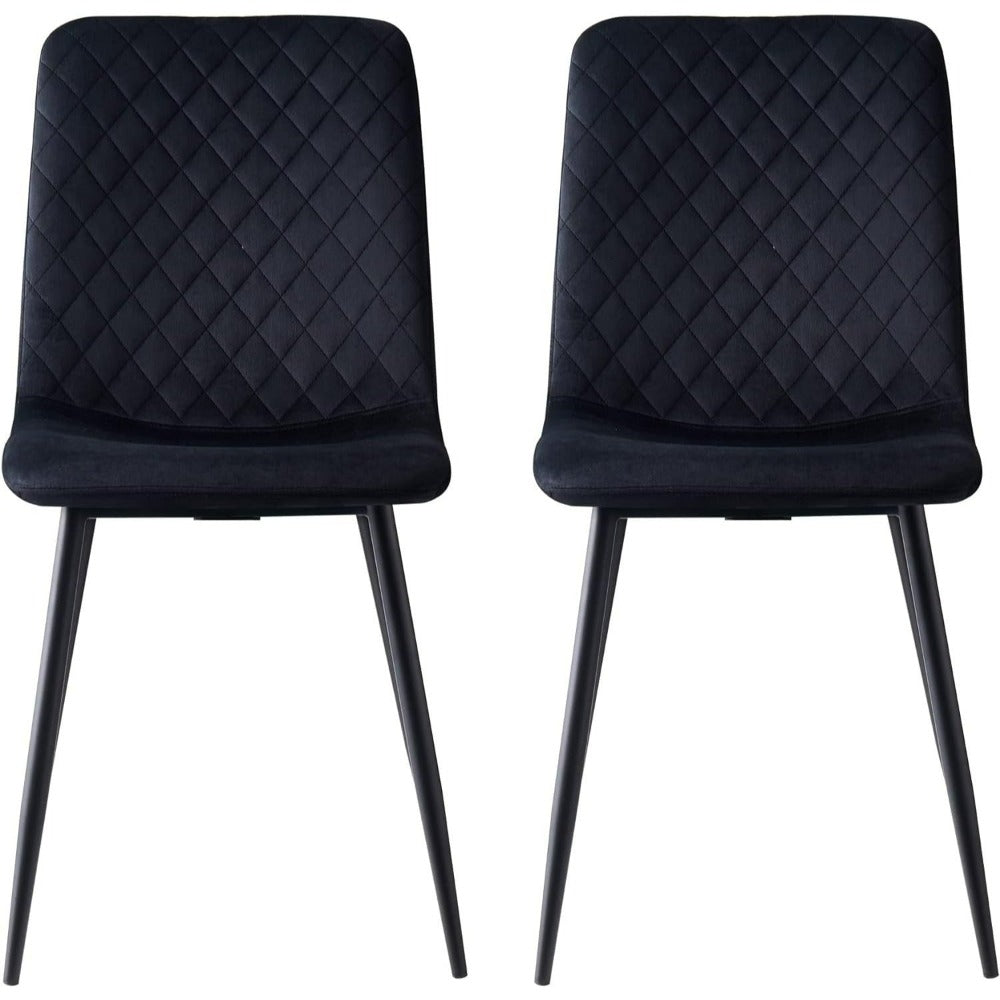 Sillas de comedor MCC Direct en conjunto de 4 piezas Hechas de terciopelo, patas de metal, sillas Lexi, sillas de diseño