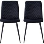 Sillas de comedor MCC Direct en conjunto de 4 piezas Hechas de terciopelo, patas de metal, sillas Lexi, sillas de diseño