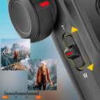 Estabilizador cardán AOCHUAN en forma de 7 de 3 ejes para smartphone, aplicación AOCHUAN, antivibración, enfoque/zoom de precisión, seguimiento de rostro/objeto, varilla plegable extensible de 73 cm, luz RGB, múltiples modos de fotografía, adecuado para v