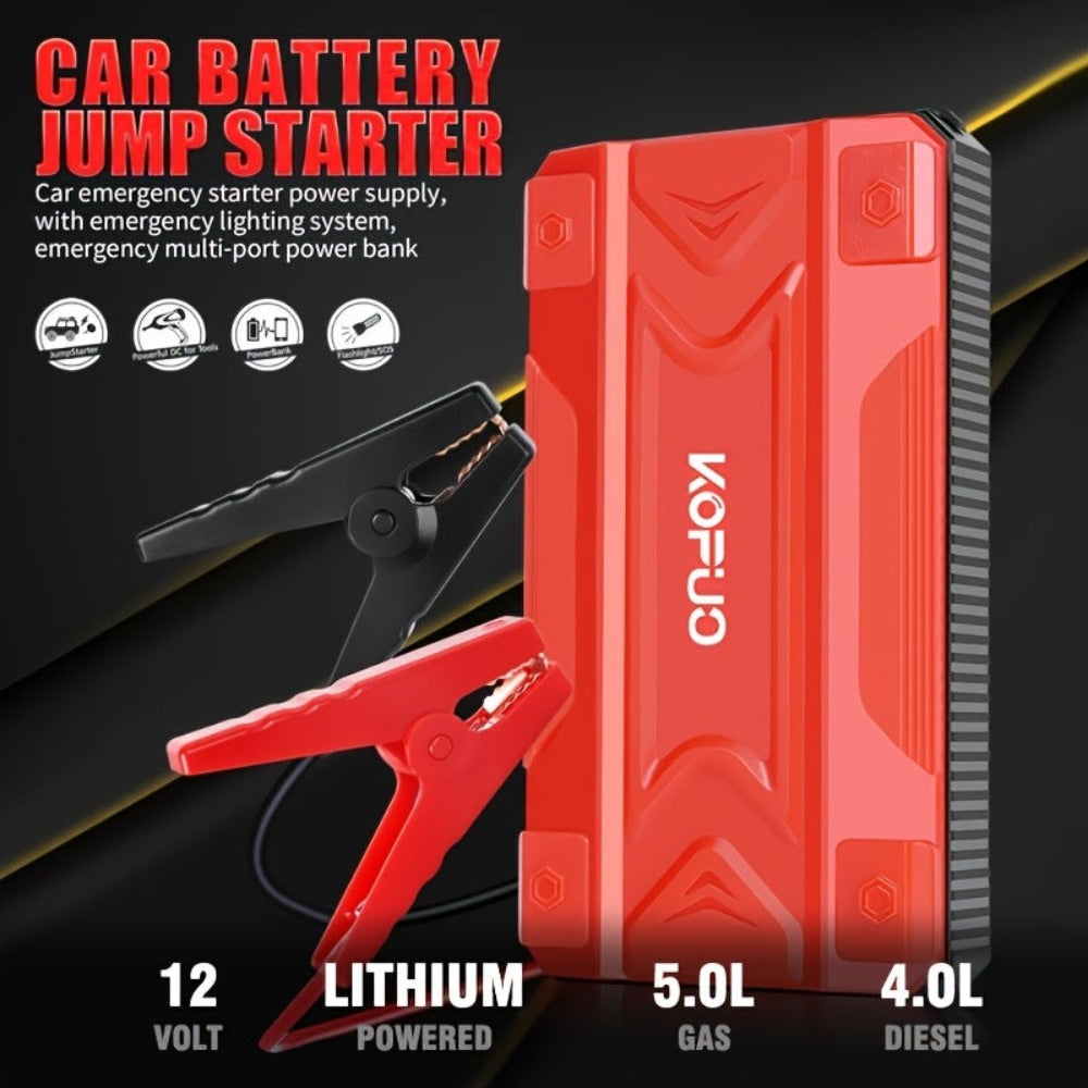 Arrancador de batería KOPUO 3000/5000A opcional 9000A, máquina todo en uno con bomba de aire de 150 PSI: arrancador de emergencia con función de iluminación, apto para coches de gasolina de 12V 10L y diésel de 8L - Accesorios y herramientas para coche - p