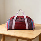 Bolsa de viaje deportiva de gran capacidad, estilo minimalista, tela resistente al desgarro, diseño de separación para seco y húmedo, compartimento principal espacioso, compartimento independiente para zapatos, adecuada para deportes al aire libre, fitnes