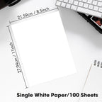 Papel de impresión térmica D810 100/200 hojas, impresión térmica, tamaño carta estadounidense, compatible con impresoras térmicas D810, tamaño 21.59X27.94 cm, 1 paquete