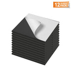 12 piezas de paneles acústicos rómbicos autoadhesivos, paneles de pared de alta densidad, paneles de pared de listones