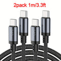 Cable USB-C de carga rápida 240W para móvil tableta y portátil | 240W y 201.17 cm