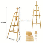 Caballete de madera en forma de A, soporte de dibujo ajustable, caballete de artista, para exhibición de arte, caballete de artista, bocetado de bodas, manualidades de madera de pino