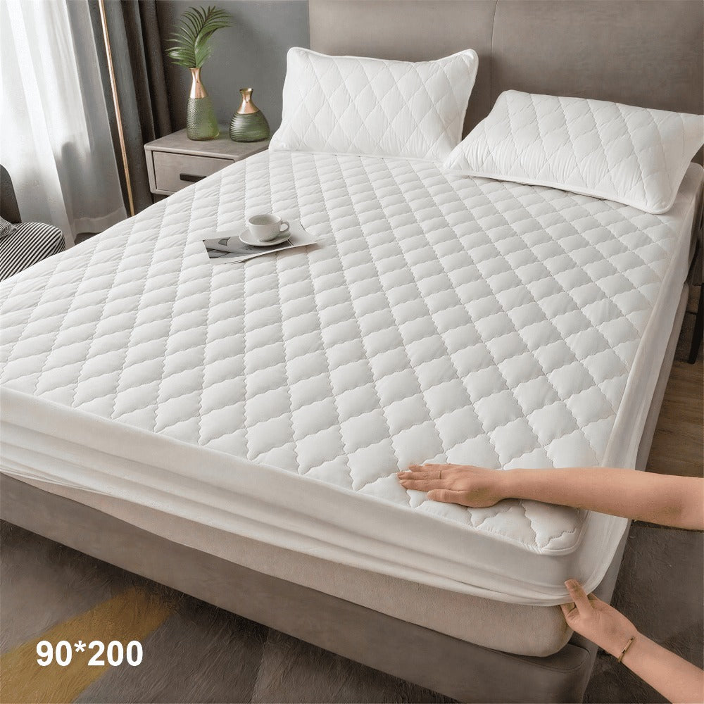 1 pc Protector de colchón acolchado, Súper Suave y Cómoda, Funda de colchón Elástico en Todo Contorno, Lavable a Máquina, Cubre de Colchón Ideal para Dormitorios, Habitaciones de Invitados, Residencias y Hoteles