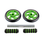 Casual doble fitness rueda abdominal rueda abdominal rodillo abdominal gimnasio en casa rojo unisex modelo diámetro 14 CM ejercicio en casa herramienta de fitness,Cabello mixto verde azulado