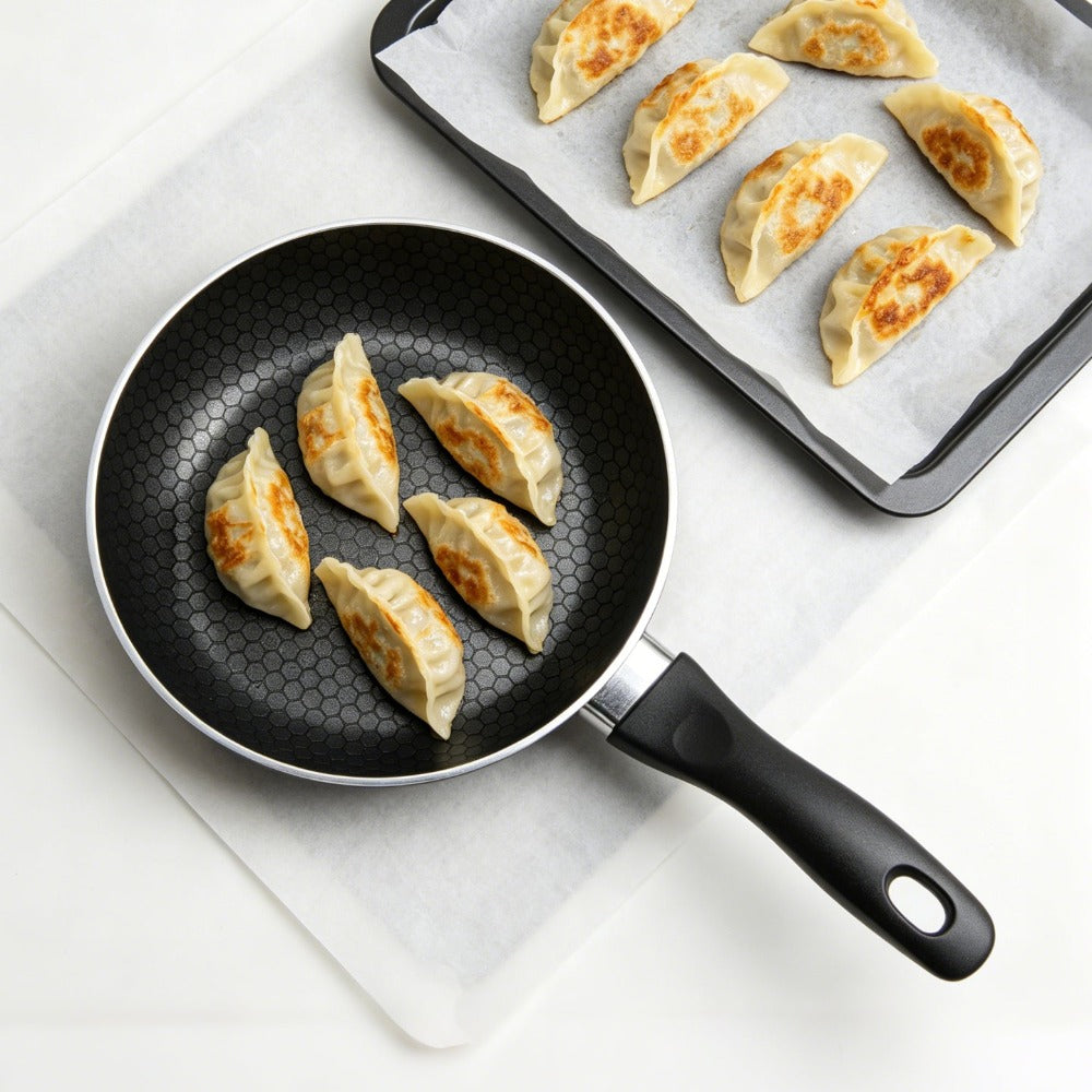 Sartén de cocinar | Sartén multifuncional para hogar | Sartén de aluminio sin revestimiento antiadherente | Exclusiva para inducción y cocina de gas | Utensilio de cocina universal de sartén plana