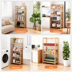 Estantería de almacenamiento para orden en hogar, baño y cocina | 4 niveles