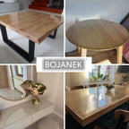 Mantel Protector con PVC de 2mm - Ancho 90cm - Mantel de Vidrio Suave Transparente Resistente a Arañazos y Agua, Protector de Mesa Fácil de Limpiar, Papel de Mesa Duradero para Cocina, Comedor, Restaurante, Oficina y Hogar - 90X90cm, 90X100cm, 90X110cm, 9