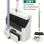 Kit de limpieza 3 en 1 para el hogar: Escoba de cerdas suaves, recogedor y juego de cepillos - Anti-pegajoso para el pelo, ideal para el hogar, la oficina, la escuela, el dormitorio - Regalo perfecto de Navidad, cepillo de limpieza, juego de escoba y reco