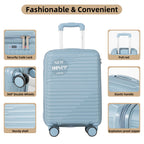 Maleta de Cabina PP de 18 Pulgadas con TSA, Ruedas Giratorias 360° y Mango Elástico - Resistente a la Presión para Viajes, 6 Colores (///) - Apto para Avión
