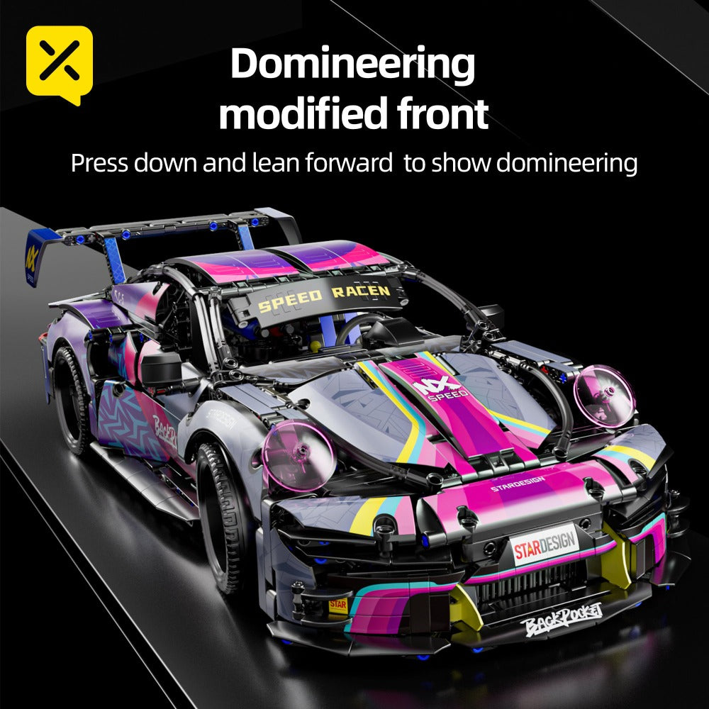 Serie 1:10, Modelo de Coche Deportivo para Armar, Bloques de Construcción Geniales de la Serie de Coches Deportivos, Diseño con Sentido de Ciencia y Tecnología, Empalme Simple y de Buena Operación, Adecuado para Coleccionistas, Regalo para Festivales y Cu