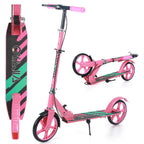 Patinete plegable, patinete de pisar, patinete urbano, patinete para adolescentes y adultos, con freno de mano y manillar ajustable, ruedas grandes y resistentes de PU, gran regalo y juguete