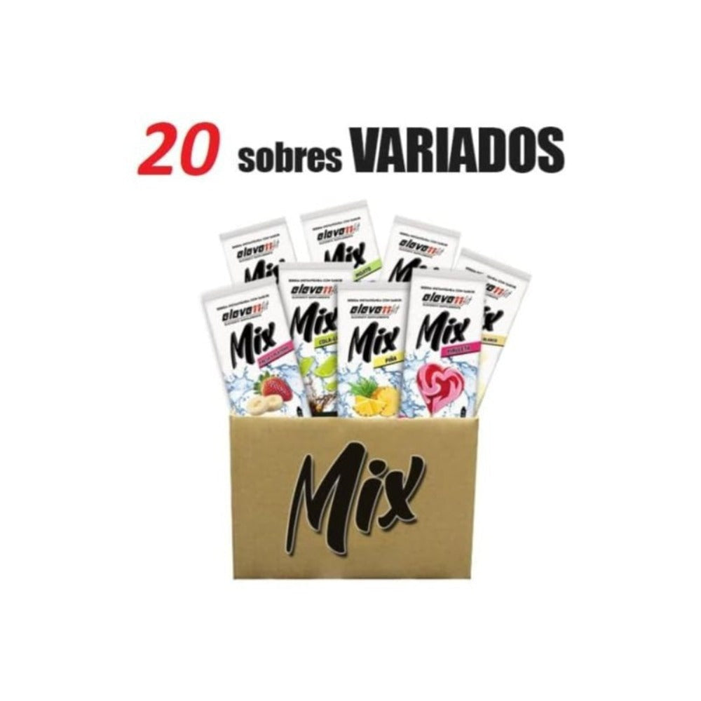BEBIDAS MIX de ELEVEN FIT, 20 Sobres de Sabores Variados SIN AZÚCAR, Bebidas Instantáneas, 9g x 20 Sobres