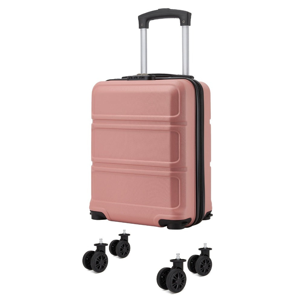 KONO Maleta Rígida de 15 Pulgadas ABS+PC con Ruedas Giratorias Extraíbles, Maleta de Mano Ligera