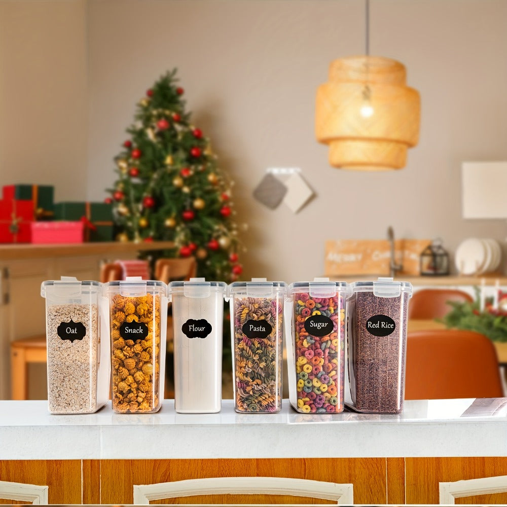 Tarros de Almacenamiento Sellados con Tapas - Juego de 25 Piezas, Contenedores de Cocina, Ideales para Organizar Cocina/Armario/Caravana/Despensa, Perfectos para Almacenar Espaguetis, Harina, Granos y Alimentos Secos, Esencial para el Hogar, Alta Calidad,