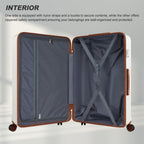 Kono ABS+PC Maleta Extra Grande de 32 Pulgadas, Diseño Horizontal Esculpidor, Equipaje Rígido con Ruedas y Mango Telescópico