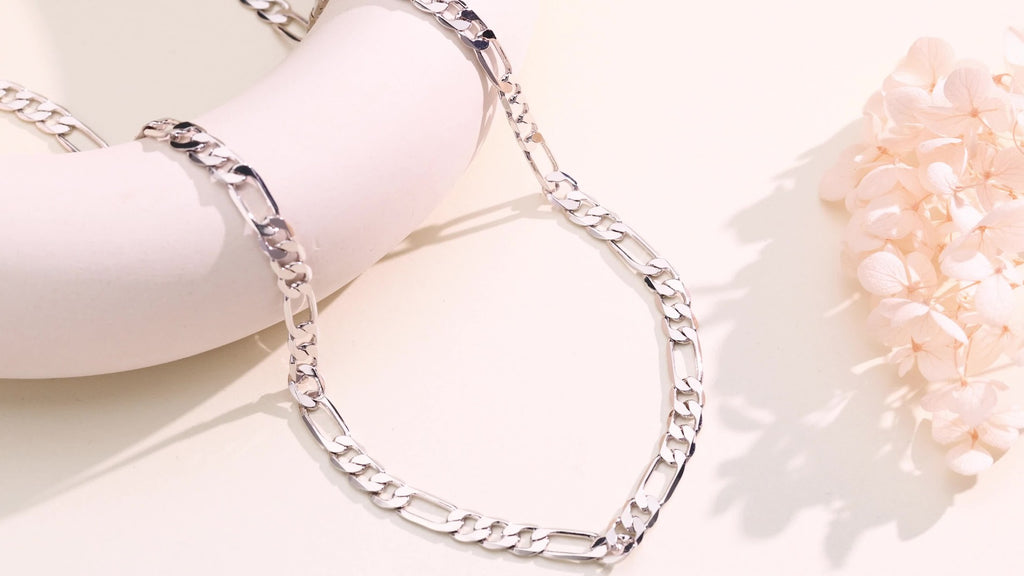 ARTPAGE Cadena Plateada 925 de Plata Esterlina Collar de Moda Figaro Plateado Collar de Moda Urbana Encanto Unisex Regalo para Hombres Día de San Valentín Día del Padre Cumpleaños Navidad con Caja de Regalo