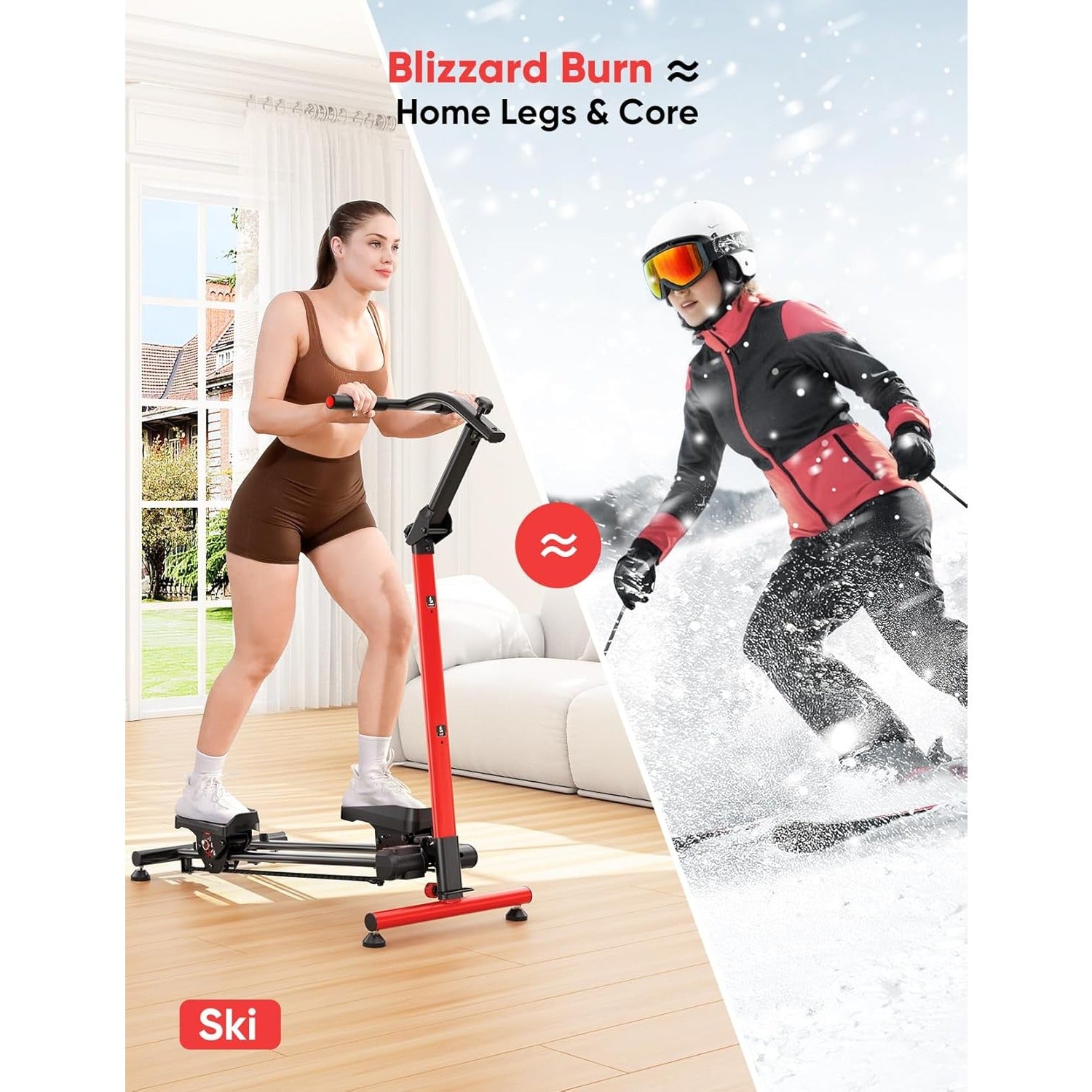 Esta versátil máquina de escalón ofrece funciones de esquí y escalada, es plegable para uso doméstico e incluye pedales anchos antideslizantes y manillares para mejorar la quema de grasa. Viene 90% preensamblada para una fácil configuración y se puede gua