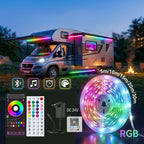 Tira LED | Tiras de luces LED inteligentes de 10M/15M/20M/30M con control remoto de 44 teclas, sincronización de música RGB y cambio de color, 20