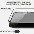 Báscula Inteligente para Peso Corporal, Báscula de Baño de Alta Precisión - Capacidad de 181.44 KG, Tecnología Step-On, Pantalla LCD - Alternación Entre Tres Unidades (St/Lb/Kg) - Plataforma Grande de 25.4cm (Sin Batería)