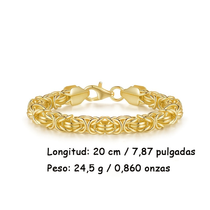 Pulsera de mujer con cuerda de hierba dorada, 925 plata de ley, estilo elegante para las fiestas, regalo perfecto para damas, presentada en una hermosa caja de regalo