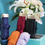 Paraguas plegable compacto de 1 pieza, disponible en 11 colores, paraguas de viaje, paraguas portátil ligero, miniparaguas de sol de moda para hombre, paraguas de viaje de bolsillo, regalo para mujer