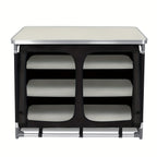 Cocina de Camping Plegable con Marco de Aluminio y Bolsa de Transporte, Gabinete Móvil para Exteriores, Cocina de Viaje, Caja de Cocina, Gabinete para Tienda de Campaña