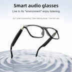Gafas de audio inteligentes multifuncionales con tecnología de onda sonora incorporada, altavoz lineal, compatibles con llamadas inalámbricas, contestar llamadas, rechazar llamadas, escuchar música con gafas, control de fotos, batería grande de 85mAh*2, b