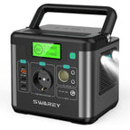 Swarey Batería Portátil Estación de Energía, Generador Solar con Batería de Litio 222Wh, Salida AC 300W, USB-C PD 65W, Generador de Energía para Camping, Viajes, Pesca, RV, Laptop y Smartphone