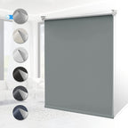 1pc Persiana Enrollable para Sombra, Opacante, Tela de Triple Capa con Recubrimiento Plateado para Reflexión Solar, Sin Necesidad de Taladrar, Ancho Opcional = Ancho de la Tela + 4cm