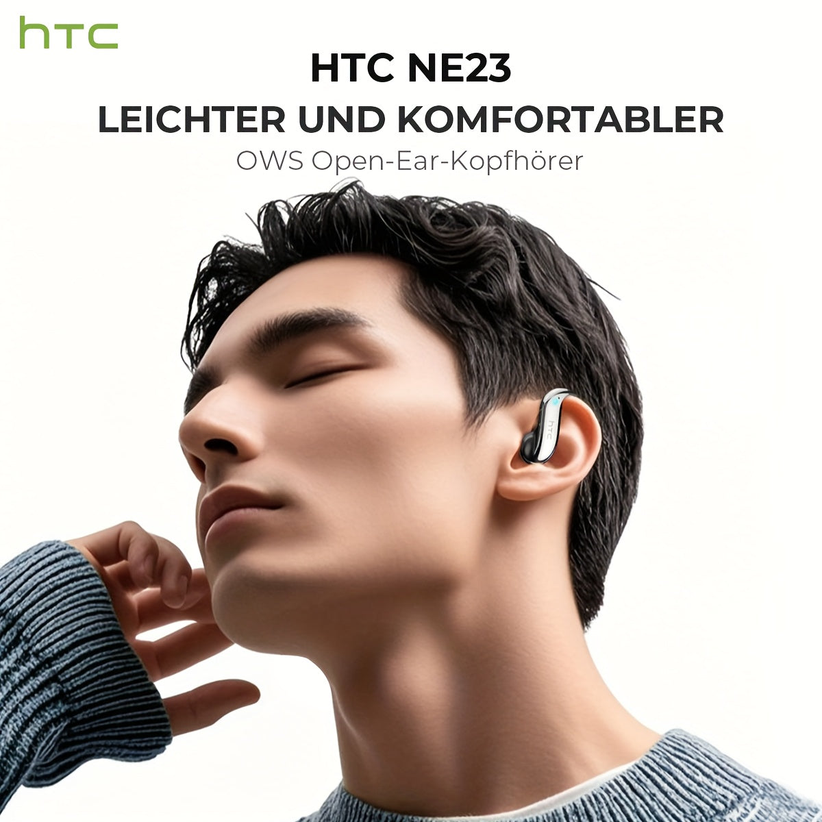 Auriculares Bluetooth | Auriculares inalámbricos de traducción con IA HTC NE23, compatibles con traducción en tiempo real entre 135 idiomas, con