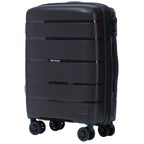 Maleta rígida de 20", aproximadamente 55 x 40 x 20 cm / Color negro / Equipaje resistente a daños con mango telescópico / 4 ruedas giratorias dobles de 360° / Candado de combinación / Asas laterales y superiores de HAWFINCH