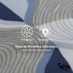 Juego de Sábanas 3 Piezas Estampadas Microfibra – Sábana Bajera Ajustable + Sábana Encimera + Funda Almohada, Suave y Antiárrugas, Cama 90 105 135 150 180, Poliéster microfibra