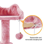 Rascador para gatos Costoffs, de 145 cm de altura, robusto árbol trepador con postes de sisal para rascar, 2 cuevas para gatos y sisal de juego para gatos